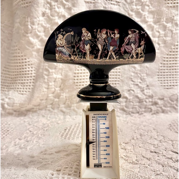 Vtg Napkin Holder Fakiolas Stamped 🤚🏽Made in GREECE Black 24K Gold Rare Find - Picture 12 of 13